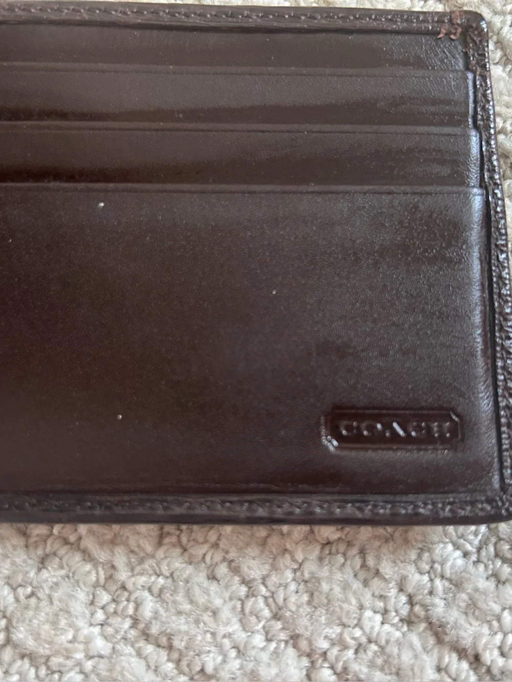 Vintage Coach Men’s Leather Brown Wallet Bifold